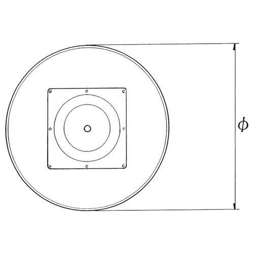 スチールベーステーブル脚 ベースサイズ：A500φ×H20×高さ700 品番：RSQ-N 塗装カラー：441-H ポール：101φ