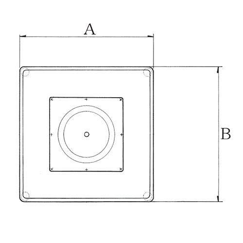 スチールベーステーブル脚 ベースサイズ：A460×B460×高さ700 品番：ST-5D 塗装カラー：44 ポール：101φ