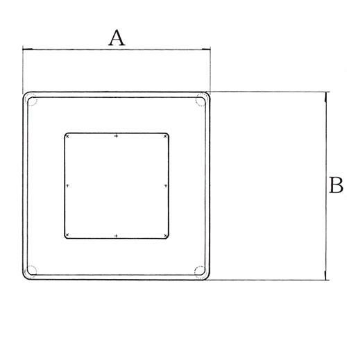 スチールベーステーブル脚 ベースサイズ：A380×B380×高さ700 品番：ST-5D-K 塗装カラー：14 ポール：75角