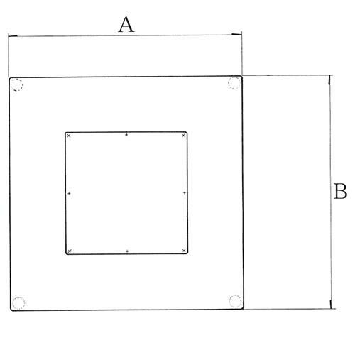 スチールベーステーブル脚 ベースサイズ：A650×B650×高さ700 品番：ST-L 塗装カラー：114-H ポール：139φ