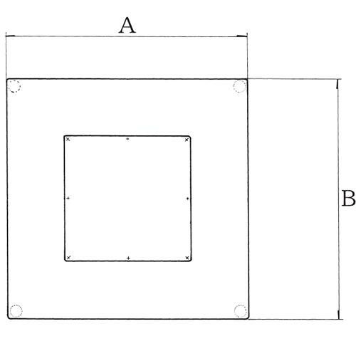 スチールベーステーブル脚 ベースサイズ：A650×B650×高さ700 品番：ST-L 塗装カラー：11 ポール：165φ