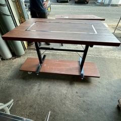 中古】お好み焼テーブル 幅1200×奥行800×高さ720 都市ガス 【送料別途