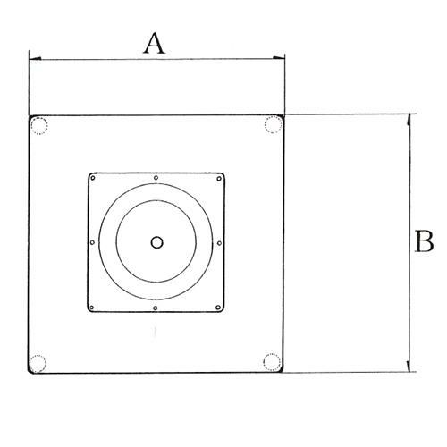 スチールベーステーブル脚 ベースサイズ：A500×B500×高さ700 品番：ST 塗装カラー：14 ポール：101φ