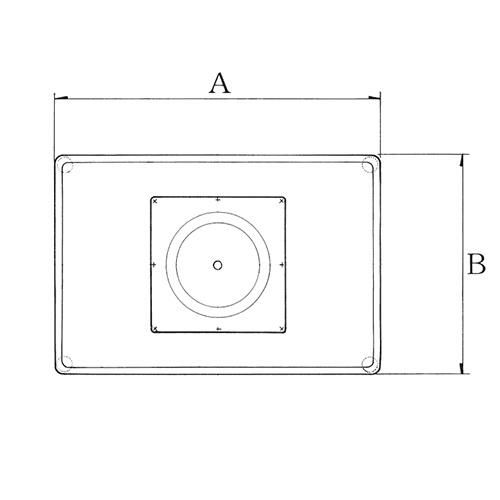 スチールベーステーブル脚 ベースサイズ：A700×B460×高さ700 品番：TST-5D 塗装カラー：14 ポール：101φ