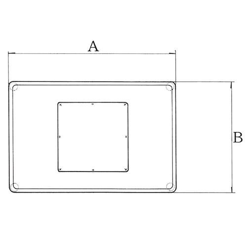 スチールベーステーブル脚 ベースサイズ：A560×B380×高さ700 品番：TST-5D-K 塗装カラー：99 ポール：100角