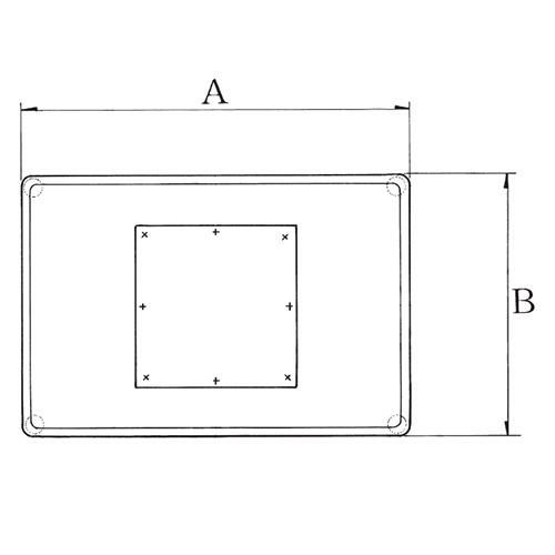 スチールベーステーブル脚 ベースサイズ：A700×B460×高さ700 品番：TST-5D-L 塗装カラー：11 ポール：165φ