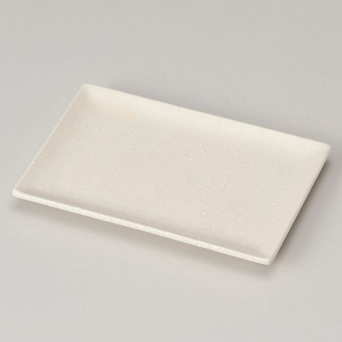 粉引長角銘々皿 16×10.7×1.4cm 221-168 (10個入)