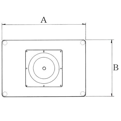 スチールベーステーブル脚 ベースサイズ：A680×B450×高さ700 品番：TST 塗装カラー：14 ポール：101φ