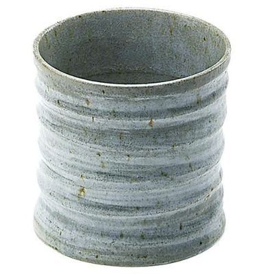 削りロックグラス　青磁刷毛