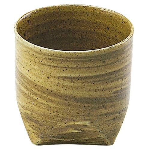 ダイヤモンドロックグラス　黄瀬戸萩