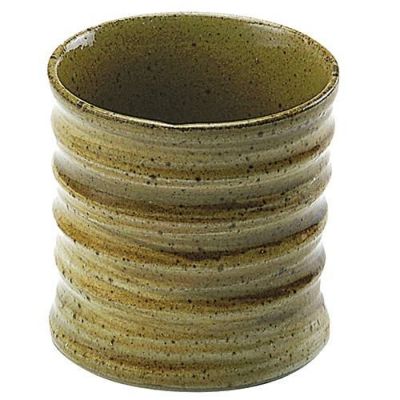 削りロックグラス　黄瀬戸萩