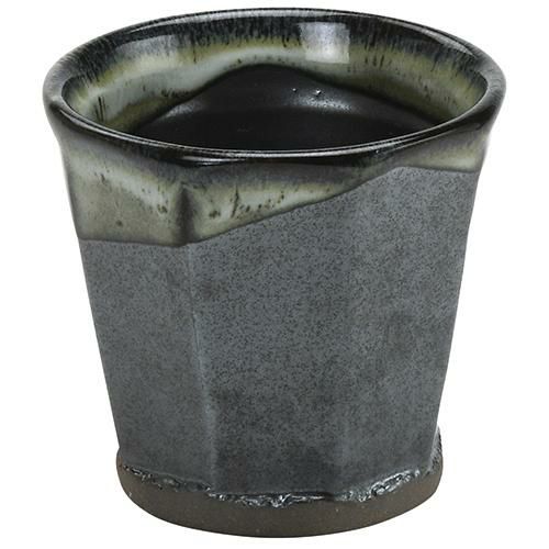 削り八角カップ　鉄結晶