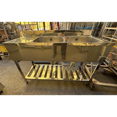 二槽シンク 業務用 中古/送料無料