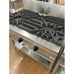 中古】ガス卓上コンロ 3口 マルゼン M-823E 幅780×奥行350×高さ164