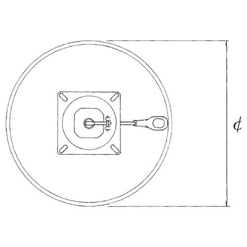 スチールベースイス脚（ガス圧昇降式） ベースサイズ：A400φ×高さ485～340 品番：RSQ 塗装カラー：44-G ポール：76φ