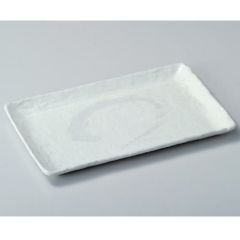 アジアン粉引長角大皿