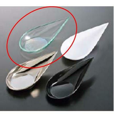 ソリア 雫型スプーン(40枚入) クリアグリーン