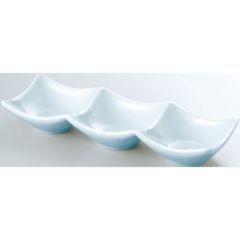 20cm 三連皿 青白磁/業務用