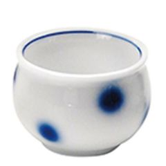 反ぐい呑　白磁水玉