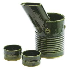 竹冷酒器セット　織部