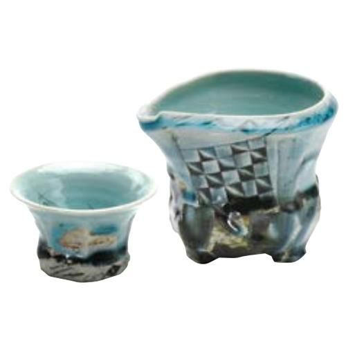 冷酒セット　青白磁