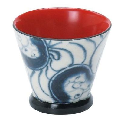 台付盃渦紋　赤