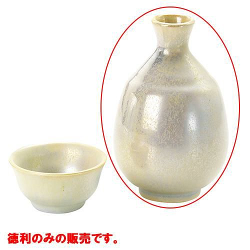 徳利　ラスター釉（白）