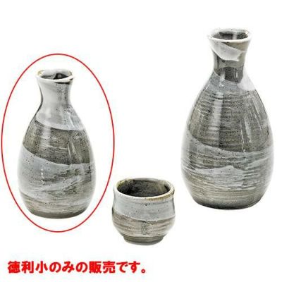 一合徳利　粉引刷毛目