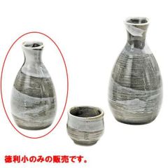 一合徳利　粉引刷毛目