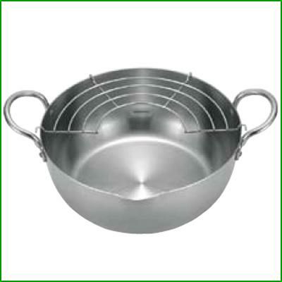 18-0 ステンレス揚げ鍋(揚げアミ付)22cm