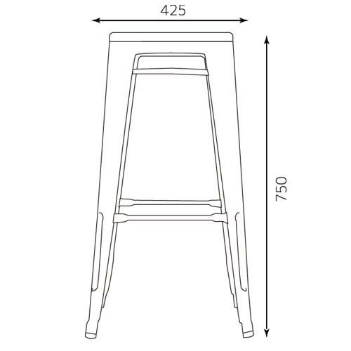 TB オリジナル GLEE STOOL H750 SL色 送料無料