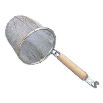 うどんテボ 白木柄(丸底) 18-8 MI 直径140 【グループA】