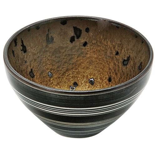 ぐい呑　茶結晶