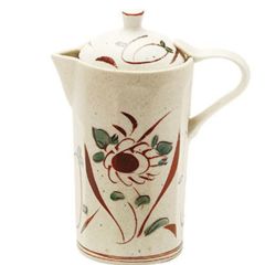 燗冷酒器大　華赤絵