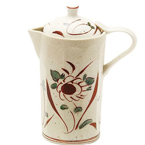 燗冷酒器大　華赤絵