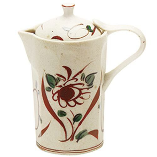 燗冷酒器小　華赤絵