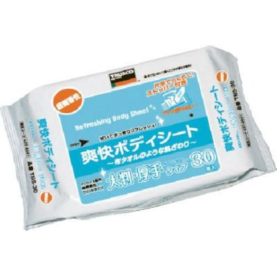 TRUSCO 爽快ボディシート 厚手タイプ 30枚入り TBS30