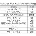 TRUSCO 全閉式アルミハネ工場扇 ゼフィール スタンドタイプ TFZPA45S