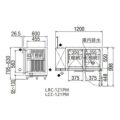 【フクシマガリレイ】横型冷凍冷蔵庫  LRC-121PM 幅1200x奥行600x高さ800(mm) 単相100V