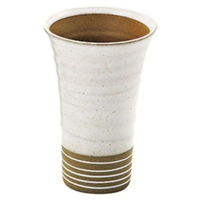 ろくろ目反タンブラー 粉引斑点