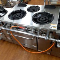 業務用/新品】【マルゼン】ガスレンジ 3口 デラックスタイプ MGRD-096D