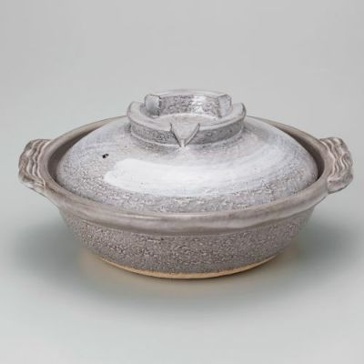 灰釉刷毛目6号鍋 22.5×19.5×9.5cm 400-108/業務用/新品/小物送料対象商品