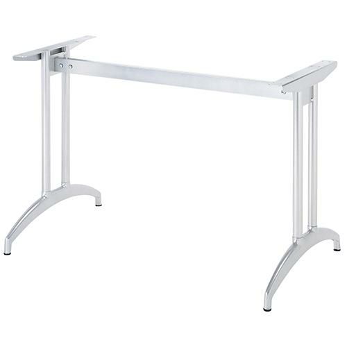 アルミ鋳物テーブル脚 ベースサイズ：A590×高さ700mm迄指定可×間口（芯々）1600mm 品番：K-N-580 塗装カラー：88 ポール：32φ