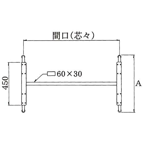 アルミ鋳物テーブル脚 ベースサイズ：A590×高さ700mm迄指定可×間口（芯々）1600mm 品番：K-N-580 塗装カラー：88 ポール：32φ