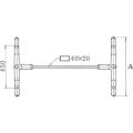 アルミダイキャストテーブル脚 ベースサイズ：A602×高さ700mm迄指定可×間口（芯々）1000mm 品番：MC-S-600 塗装カラー：14 ポール：42φ