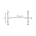 アルミダイキャストテーブル脚 ベースサイズ：A660×高さ700mm迄指定可×間口（芯々）1000mm 品番：S-DX-660 塗装カラー：14 ポール：42φ