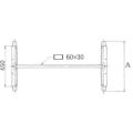 アルミダイキャストテーブル脚 ベースサイズ：A564×高さ700mm迄指定可×間口（芯々）1000mm 品番：SD-Y-560 塗装カラー：11 ポール：80×25（楕円パイプ）