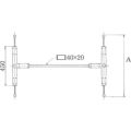 アルミ鋳物テーブル脚 ベースサイズ：A460×高さ700mm迄指定可×間口（芯々）1000mm 品番：SL-450 塗装カラー：14AM ポール：42φ