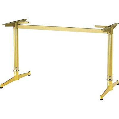 アルミ鋳物テーブル脚 ベースサイズ：A460×高さ700mm迄指定可×間口（芯々）1000mm 品番：SL-AF-450 塗装カラー：22 ポール：49φ（アルミ）