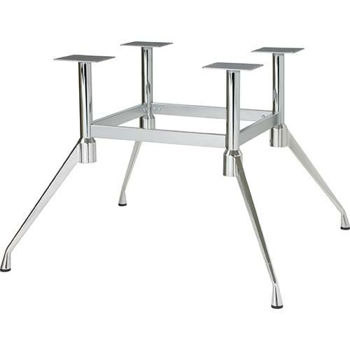 アルミダイキャストテーブル脚 ベースサイズ：A940×B220×C1315×高さ700mm迄指定可×間口（芯々）500mm 品番：SS-H-W 塗装カラー：11（ベース鏡面）40×20シルバー ポール：42φ×4本